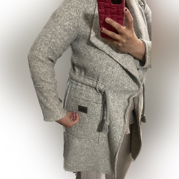 Soft grey coat- purchased in Poland boutique. - Picture 3 of 3